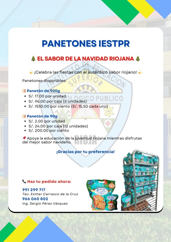 ¡Celebra esta Navidad con el auténtico sabor de los panetones IESTPR!
